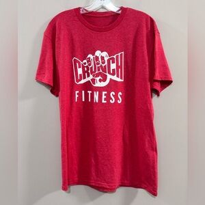 Unisex Crunch Fitness Red Short Sleeve Logo Tee . See Measurements